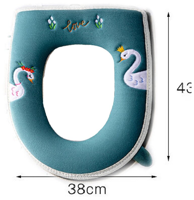 Мягкое сиденье для унитаза / мягкий чехол на молнии для сиденья / на стульчак 43*38 см - фотография № 2