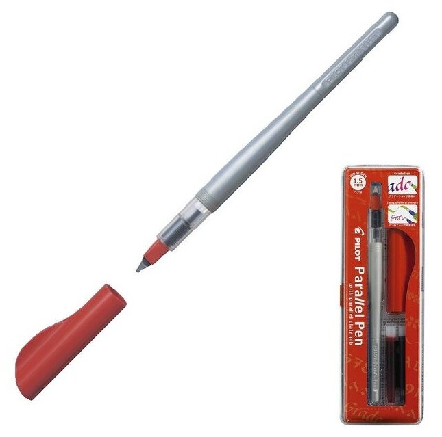 Pilot Ручка перьевая для каллиграфии Pilot Parallel Pen, 1.5 мм, (картридж IC-P3), набор в футляре