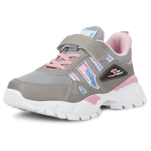 фото Полуботинки детские для девочек для активного отдыха gzzs21s-76 timejump размер 30, серебристый