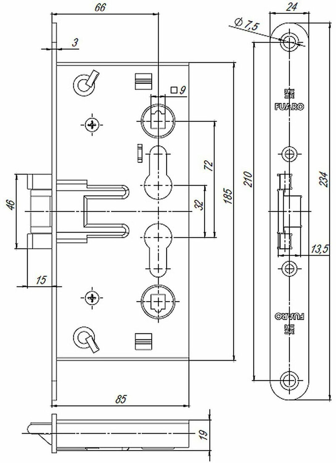 Цилиндровый замок FUARO FL-0432 - фотография № 7