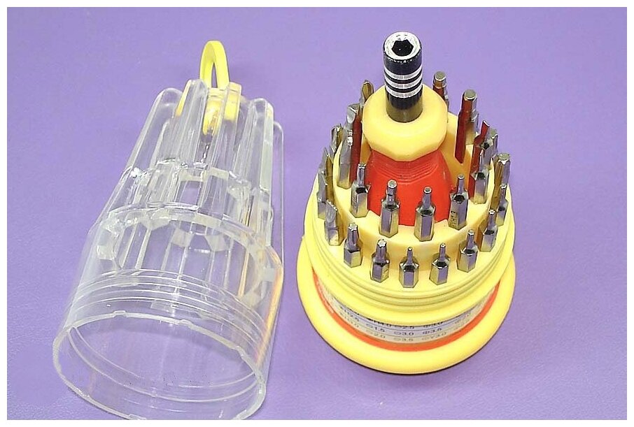 Отвертка Jackly JK6036-B со сменными битами в колбе 31 в 1