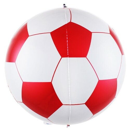 фото Шар (23''/58 см) сфера 3d, футбольный мяч, красный, 1 шт. falali