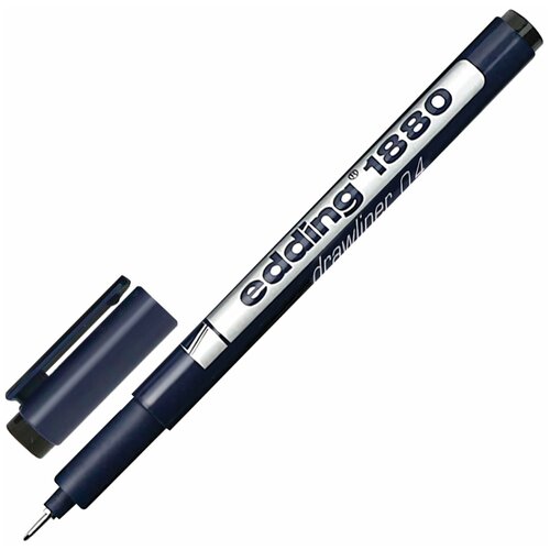 Купить Ручка капиллярная (линер) EDDING DRAWLINER 1880, черная, толщина письма 0, 4 мм, водная основа, E-1880-0.4/ 1