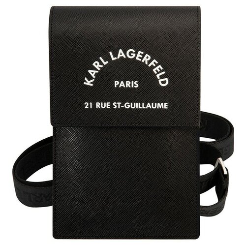 Сумка Karl Lagerfeld, черный karl lagerfeld для iphone 15 pro max чехол cardslot pu saffiano rsg 3d rubber logo hard black