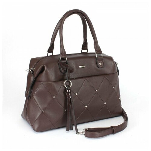 фото Сумка женская искусственная кожа adel-166/2в, 1отд+карм/пер. плечевой ремень, шоколад 239532 аделия