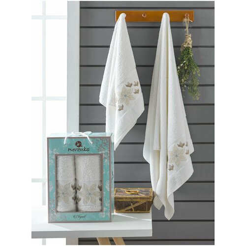 фото Oran merzuka полотенце elegant цвет: кремовый (50х90 см,70х140 см) br41015