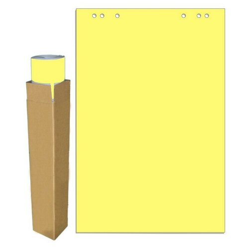 Бумага для флипчартов желтая пастель 68.0х98.0 20 лист.80гр.