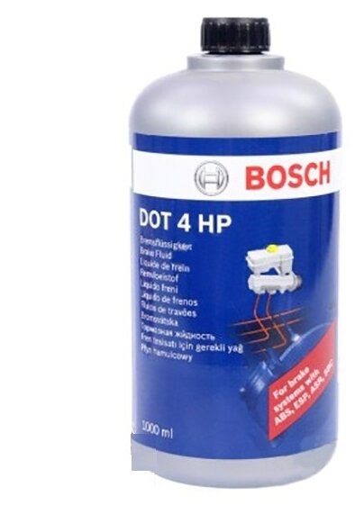 Тормозная жидкость Bosch DOT4 HP 1,0 л авто с ABS