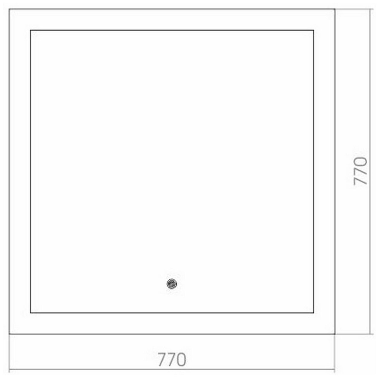 Зеркало MIXLINE "Карла" 770*770 (ШВ) сенсорный выключатель, светодиодная подсветка* - фотография № 2