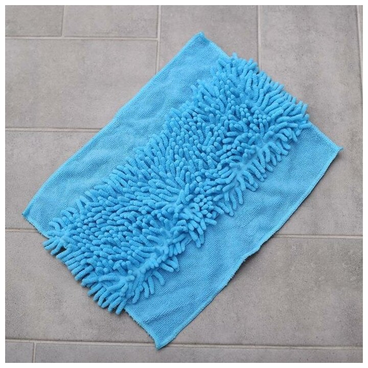 фото Насадка для швабры с зажимом-бабочкой Доляна, микрофибра букля 39×28 см, цвет микс