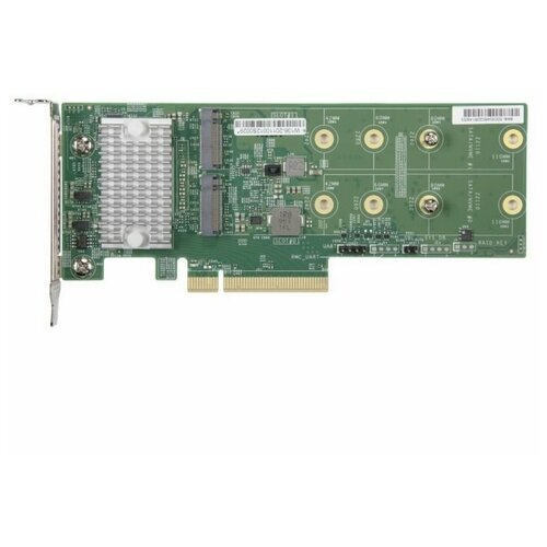 Контроллер SuperMicro AOC-SLG3-2H8M2 2x Hybrid NVMe/SATA M.2 RAID (0,1) Carrier, support 2242/2280/22110, Standard LP