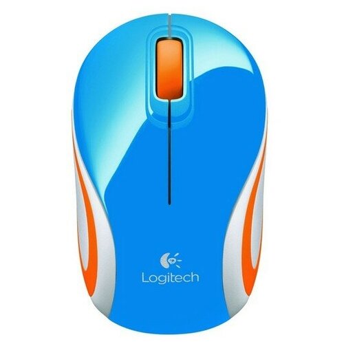 Мышь беспроводная Logitech Wireless Mini M187 910-002733 бело-голубая 3190₽