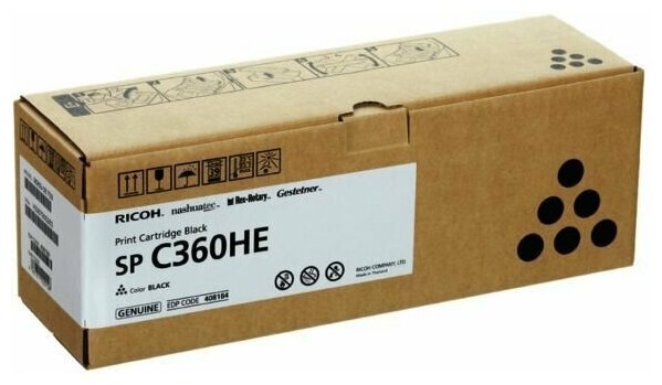 Картридж Ricoh SP C360HEY - 408191 тонер картридж Ricoh (408191) 1500 стр, желтый