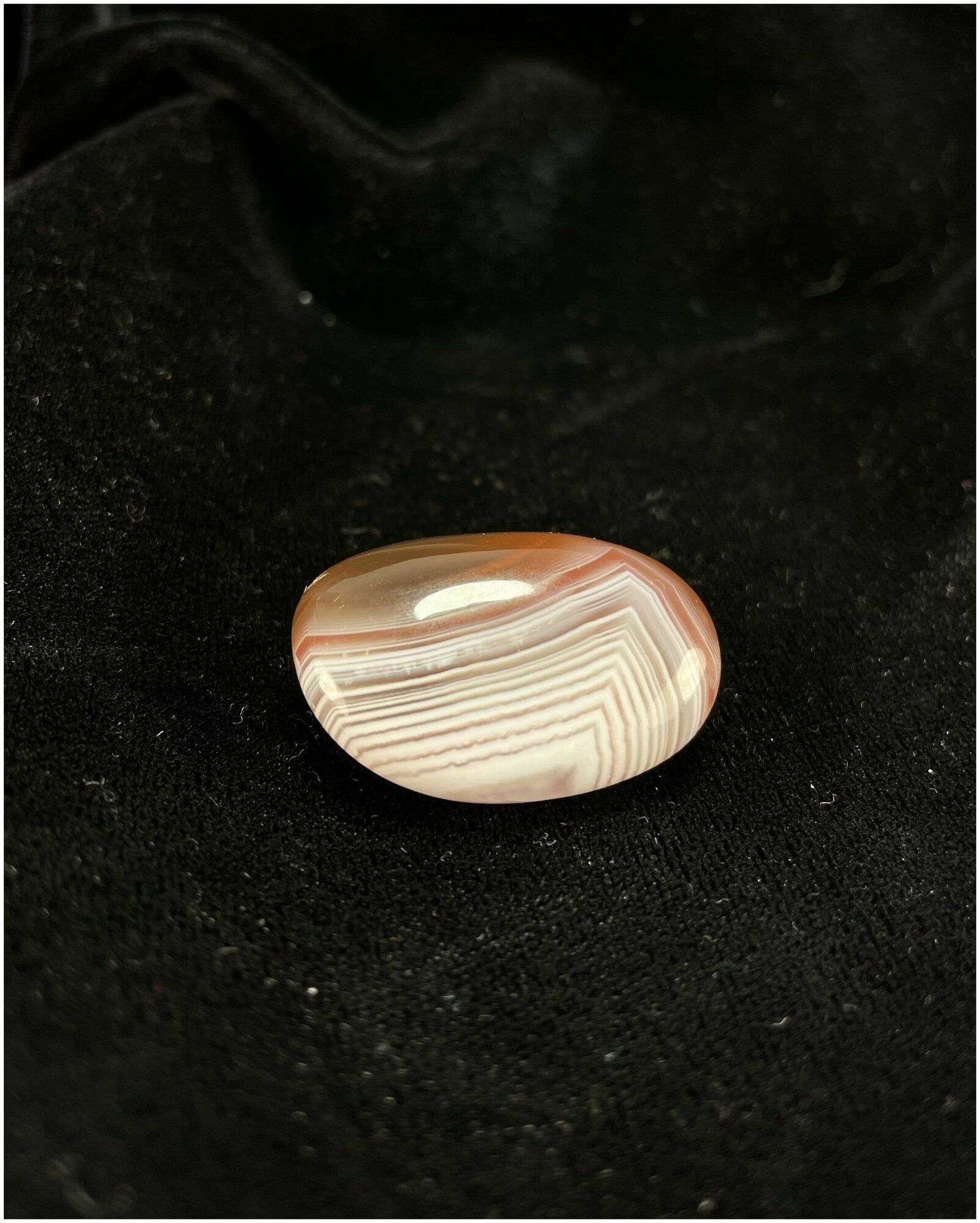 Натуральный камень Галтовка Серый агат (Ботсвана) для декора, поделок, бижутерии, 2-2,5 см, 1 шт