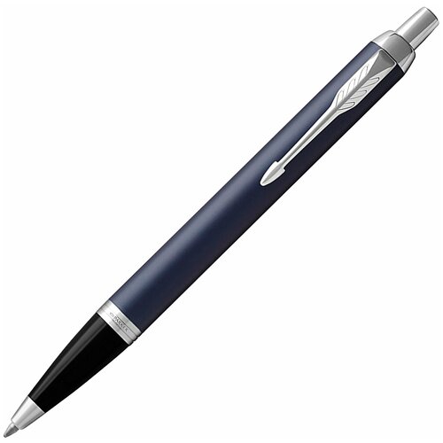 Ручка шариковая PARKER «IM Core Matte Blue CT», корпус темно-синий лак, хромированные детали, синяя, 1931668