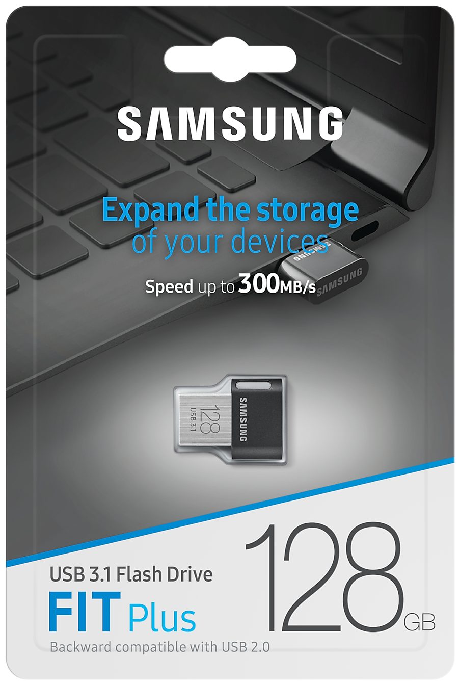 Внешний накопитель 64GB USB Drive <USB 3.1> Samsung FIT Plus (up to 300Mb/s) (MUF-64AB/APC) - фото №3