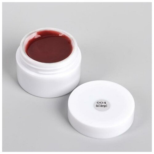 Fiber Gel для наращивания ногтей, со стекловолокном, камуфлирующий, LED/UV, 15 мл, цвет тёмно - розовый