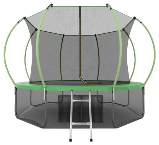 Батут EVO JUMP Internal 12ft (Green) + Lower net. с внутренней сеткой и лестницей + нижняя сеть