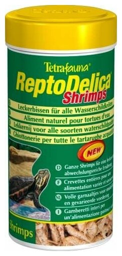 Tetra ReptoDelica Shrimps корм для водных черепах (креветки), 250 мл - фотография № 2