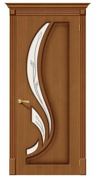 Межкомнатная дверь шпон fine-line Лилия остекленная Ф-11 (Орех) BRAVO