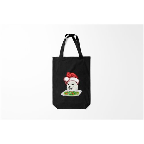 фото Сумка-шоппер / 31х42 см / мемы / woman yelling at cat burnettie