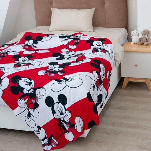 Disney Плед Микки Маус 1,5 сп, 140х210 см, 100% п/э плед gardenia размер 180x200 см микрофибра розовый 100% п э