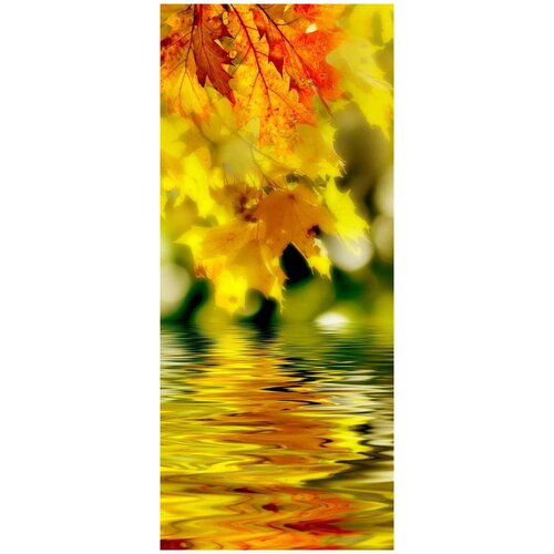 Самоклеящиеся фотообои Осенний ручей, размер: 90x210 см, эффект: отраженный