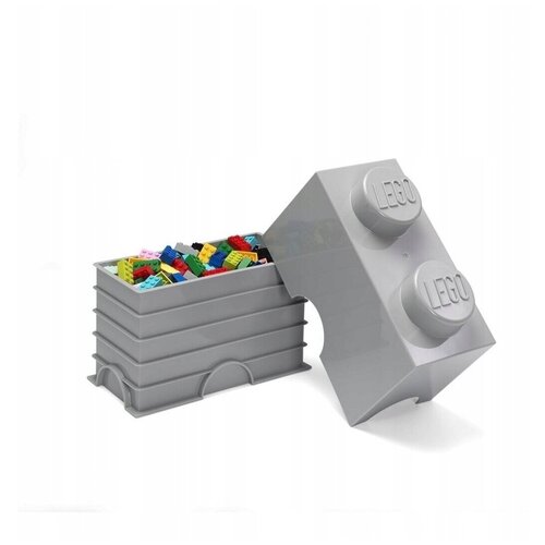 фото Ящик для хранения lego 2 storage brick серый