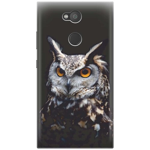 фото Re:pa накладка transparent для sony xperia l2 с принтом "сова на темном фоне"