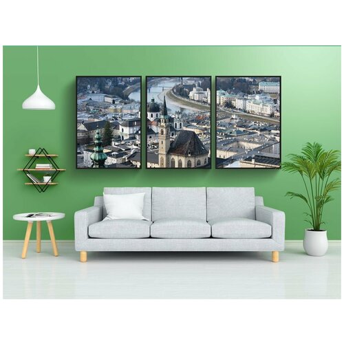 фото Набор модулных постеров для интерьера "зальцбург, австрия, архитектуры" 60x90 см. в тубусе, без рамки lotsprints