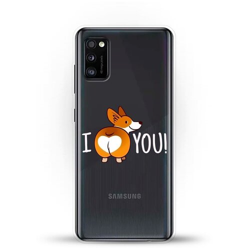 фото Силиконовый чехол love корги на samsung galaxy a41 andy & paul
