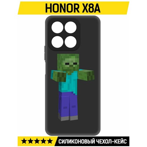 Чехол-накладка Krutoff Soft Case Minecraft-Гигант для Honor X8a черный чехол накладка krutoff soft case minecraft гигант для honor x7 черный