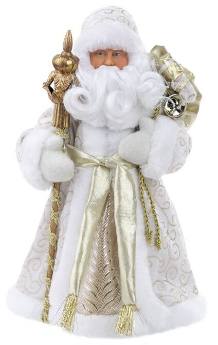 Фигурка Феникс Present Дед Мороз в золотистой шубе 86567 31.5 см