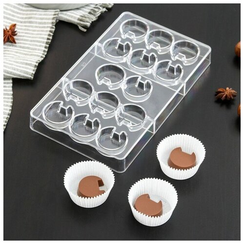 Форма для шоколада Пакман 14 ячеек 201225 см ячейка d3 см 530₽