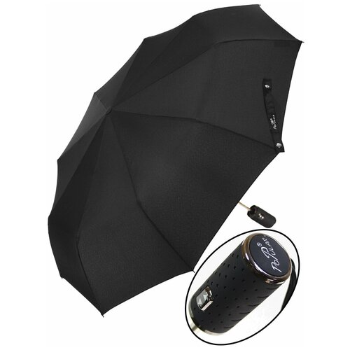 Мужской складной зонт Popular Umbrella автомат 1016/Черный