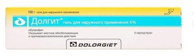 Долгит гель для наружного применения 5% 100г