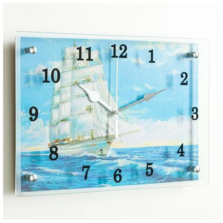 Часы настенные, серия: Море, "Корабль", 25х35 см 1273474