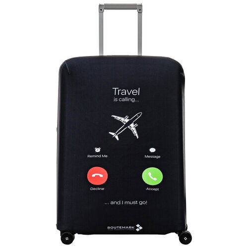 фото Чехол для чемодана routemark, размер m, черный