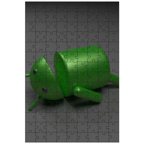 фото Магнитный пазл 27x18см."android, робот, смартфон" на холодильник lotsprints