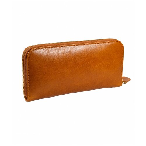 фото Большой мужской кошелек на молнии bufalo wlj-27 коньячного цвета