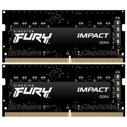 Оперативная память Kingston 32Gb Fury Impact KF432S20IBK232 2x16Gb KIT DDR4 3200MHz SO-DIMM 893500₽