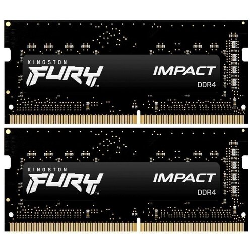 Оперативная память Kingston 32Gb Fury Impact (KF432S20IBK2/32) (2x16Gb KIT) DDR4/ 3200MHz/ SO-DIMM