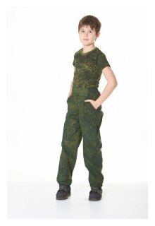 Маскхалат детский камуфляжный костюм цифра Р19, 100% хлопок - СТА-маскдет-бс19 (40-42/164-170)