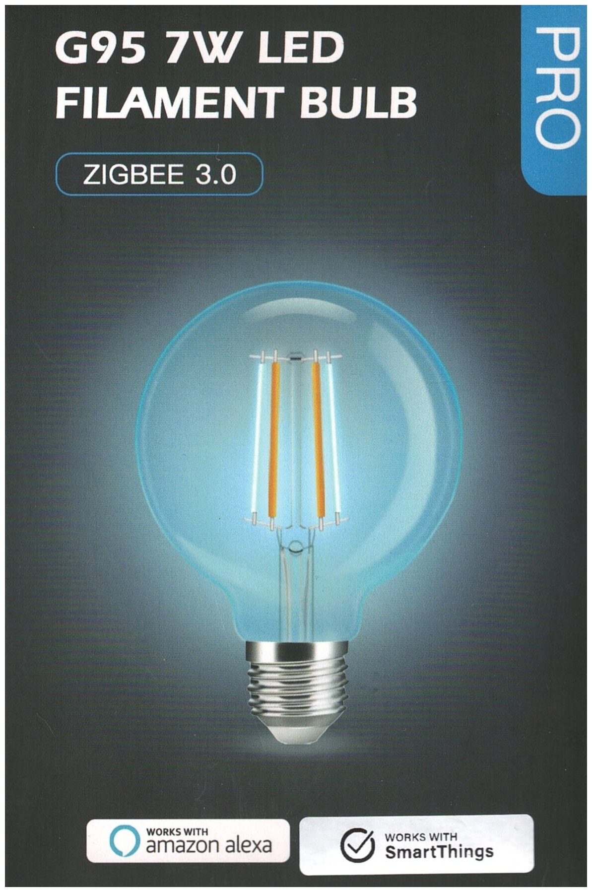 Умная ретро лампочка ST64 (Эдисон) | Е27 | 7W | Zigbee | Прозрачная