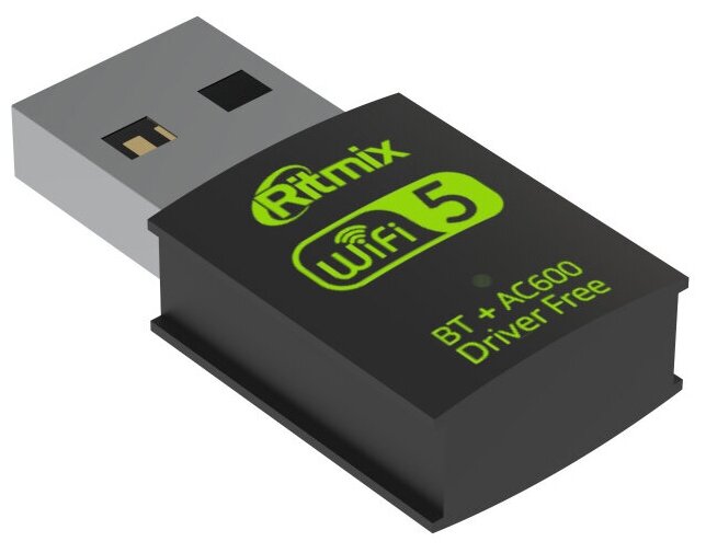 Wi-Fi / bluetooth адаптер RITMIX RWA-550 USB, черный