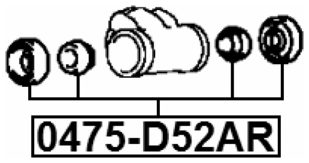 Ремкомплект заднего тормозного цилиндра Febest 0475-D52AR