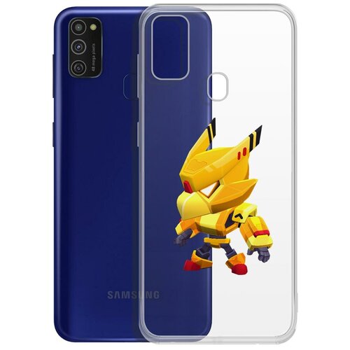 фото Чехол-накладка clear case brawl stars-ворон золотой меха для samsung galaxy m21/m30s (m215/m307) krutoff group