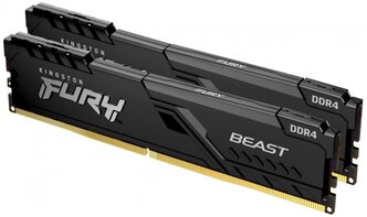 Оперативная память Kingston DDR4 16Gb (2x8Gb) 3200 MHz pc-25600 FURY Beast Black (KF432C16BBK2/16)