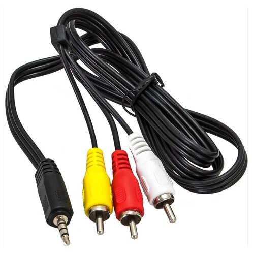 кабель 3rca 3rca rexant 17 0212 1 5м черный Кабель миниджек AurA RCA-JV31, 3,5>3RCA, 1 метр