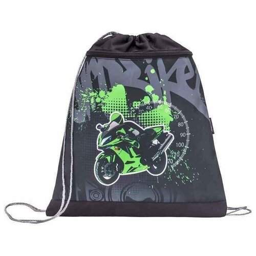 фото Мешок-рюкзак для обуви belmil street racing green, с вент. сеткой и объем. карм. на молн., 35х43 см